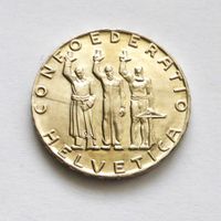 5 Fr. Silber 1941, Rütli 1291 - Argent / Silber, unz-/stgl-
