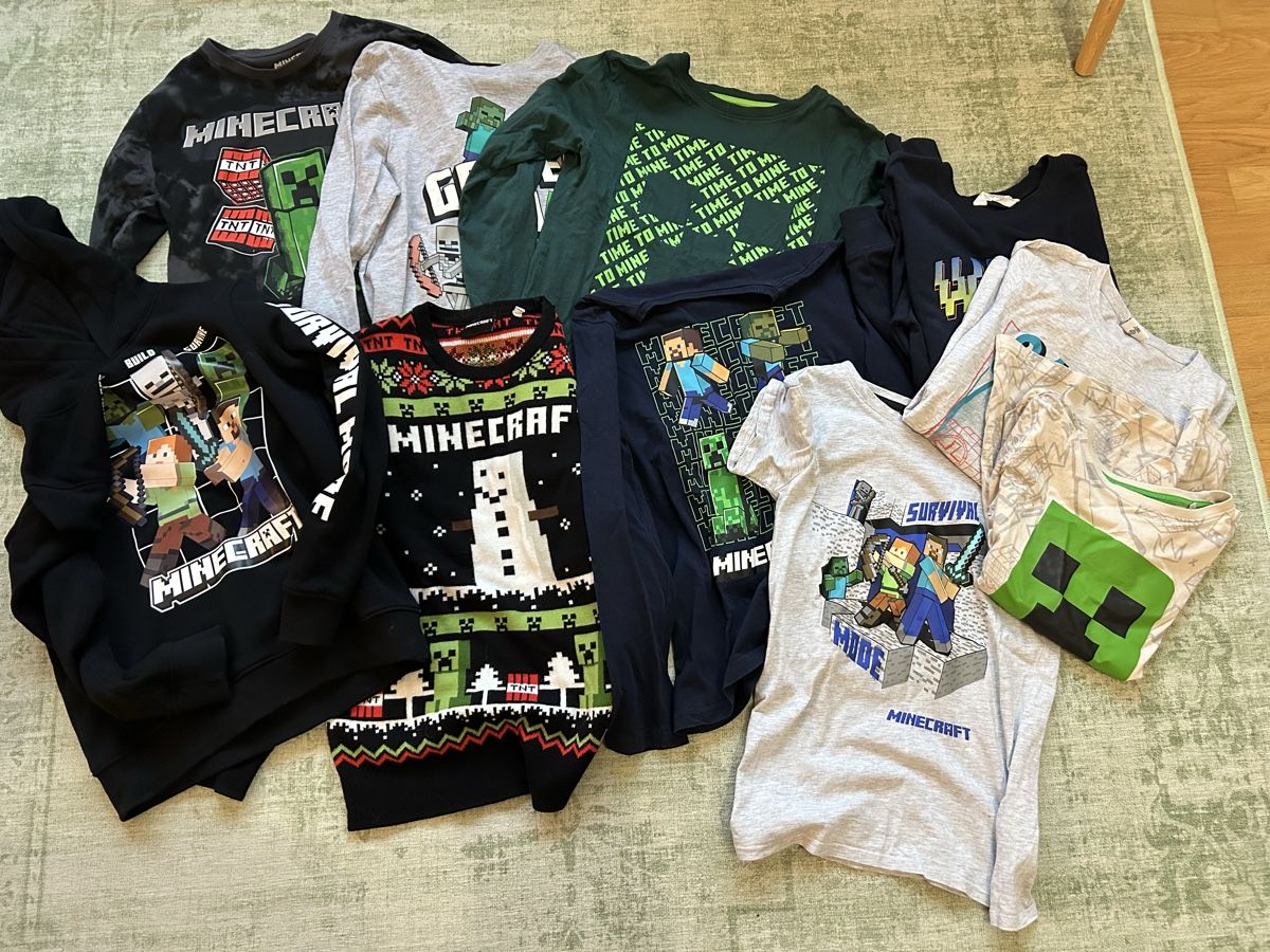 Lotti & Set di vestiti: Minecraft Kleiderpaket, 10 Teile, Grösse 146/152 – Usato da Embrach venduto da Ladybug87