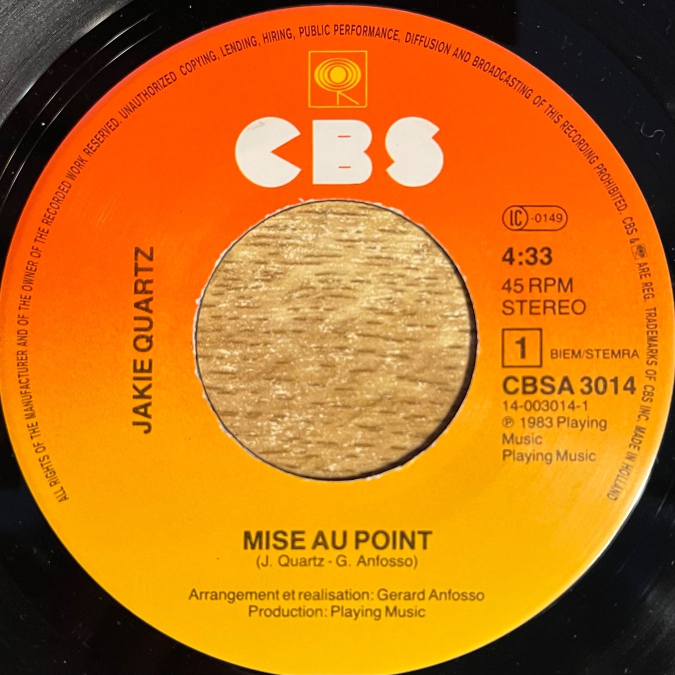 Dischi in vinile: JAKIE QUARTZ - MISE AU POINT – Usato da Bussigny venduto da vinyl-pas-cher 2