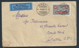 Flugpost Schweiz 1928 Basel London Luftpost