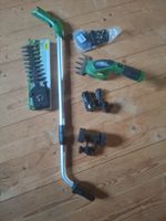 Okay Akku-Rasen- und Strauchschere 2-in-1 mit Teleskopstiel 