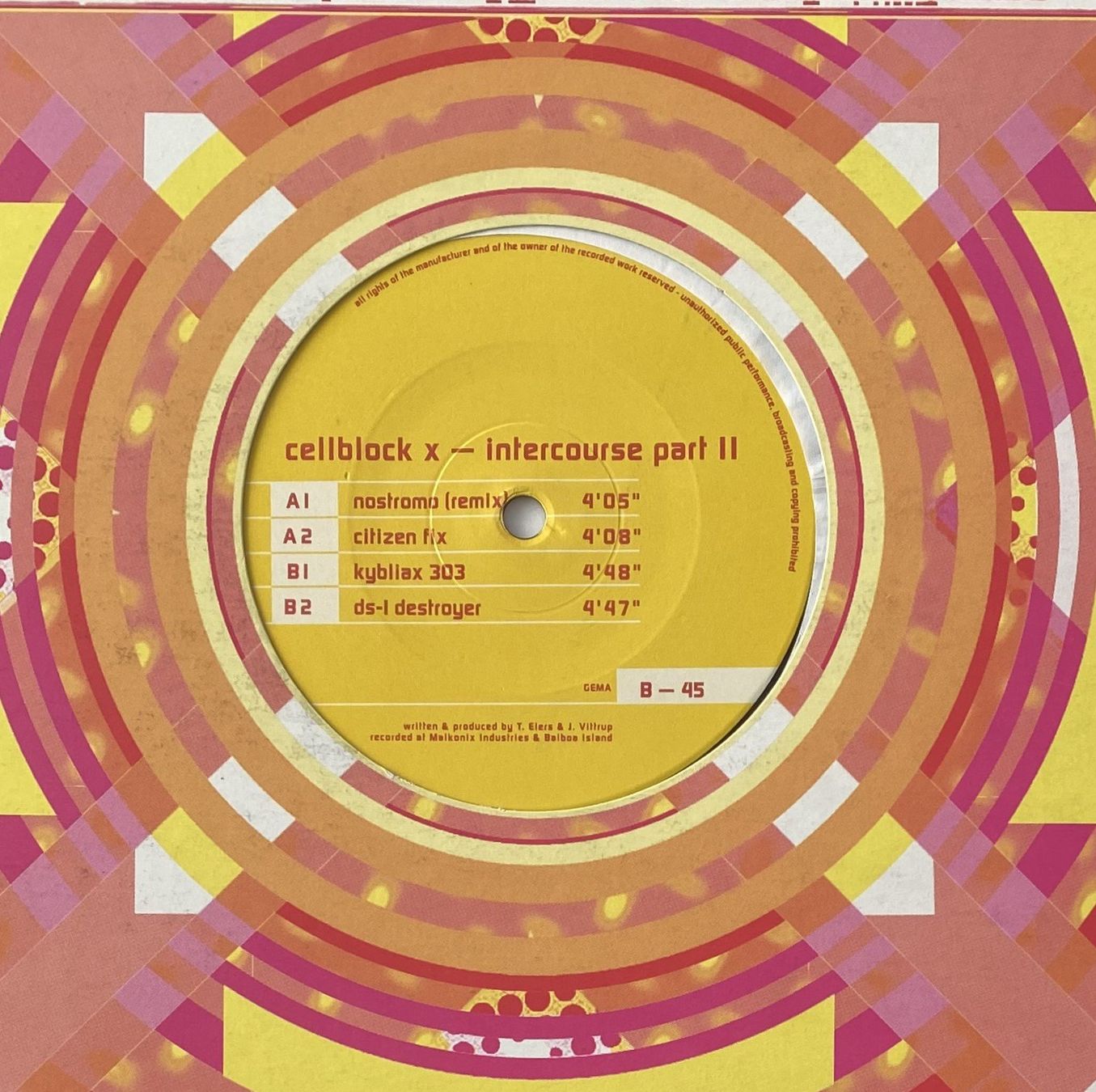 Dischi in vinile: Cellblock X, Intercourse Part II (Hardcore, Acid, Techno.... – Usato da Flums venduto da Empe1 2