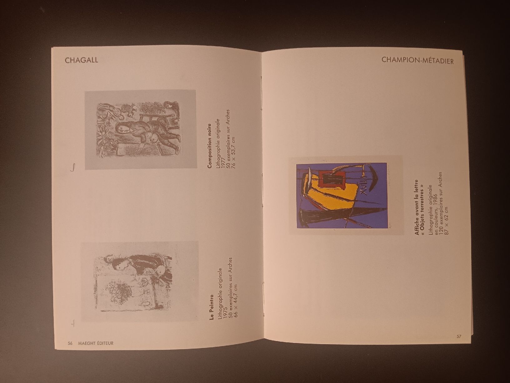 Livres: litographies gravures originales 1989 Maeght – D'occasion à Lausanne par Grabock 6