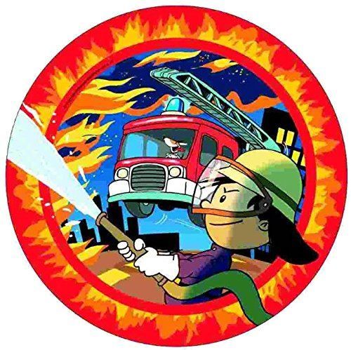 Tutte le decorazioni: Feuerwehr Flo / Pappteller 23cm / 8Stk. – Nuovo e nell'imballaggio originale da Wetzikon ZH venduto da partyonlineshop