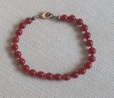 Bracelet antique perles cornaline ou grenade