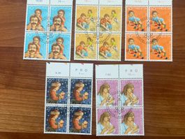 1987 PJ CH Erstag gest.Viererblock mit Tab  (K204)