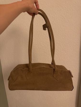 Tasche Damen Wildleder Optik Beige Sommerlich Elegant
