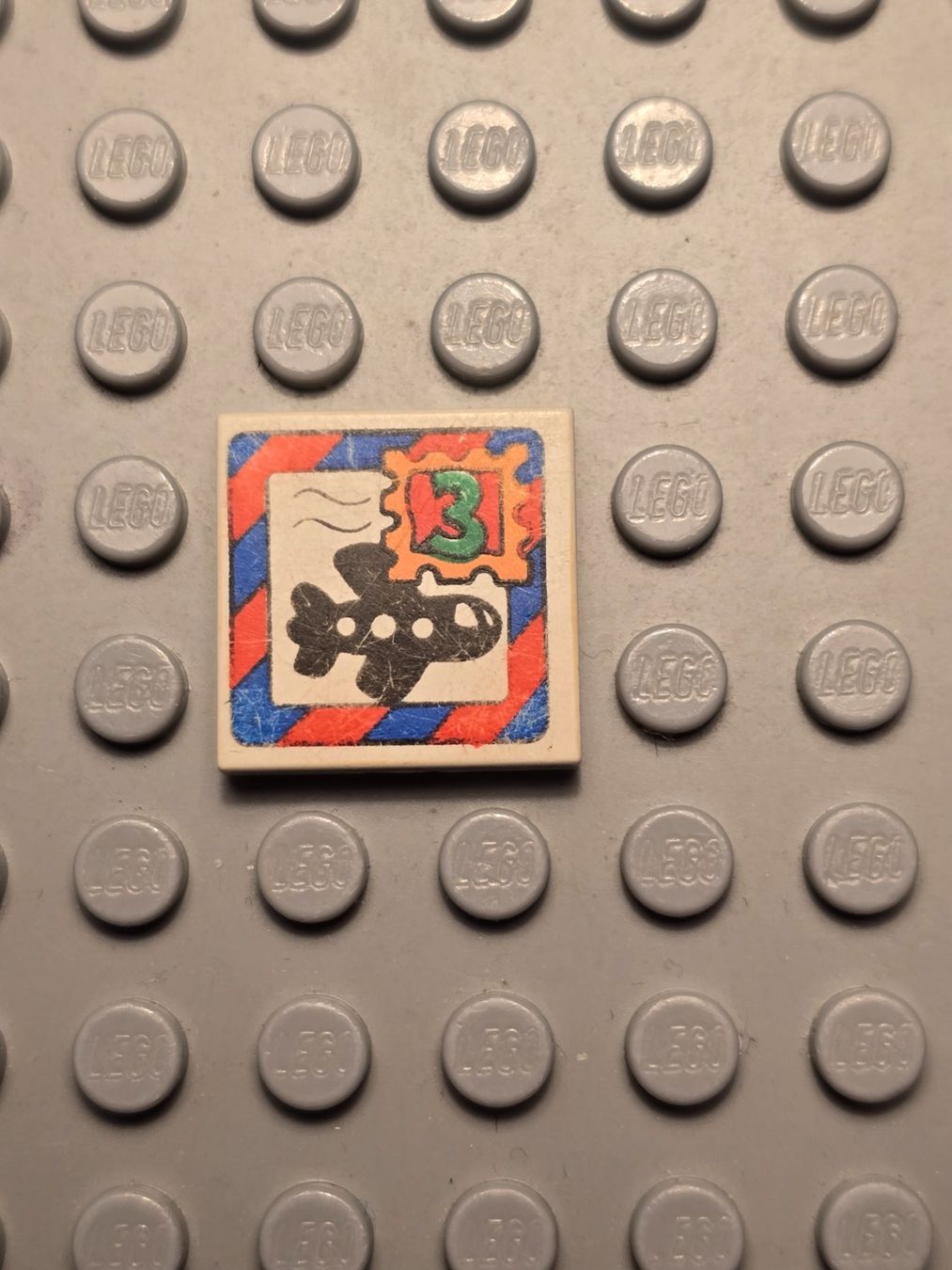 Lego Kit di costruzioni: Lego System Fliese mit Stempel Muster (3068pb2402)selten – Usato da Basel venduto da Swi-7621