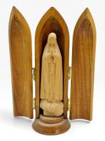 Statuette de la Vierge Marie en bois sculpté – Val Gardena
