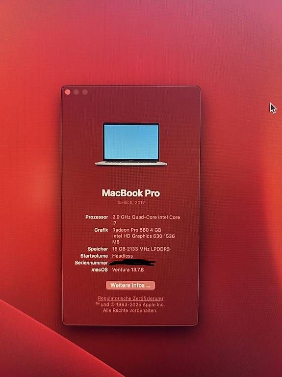 Apple Notebook: Headless macbook pro 15" touch bar – Usato da Bern venduto da Laurin008 1