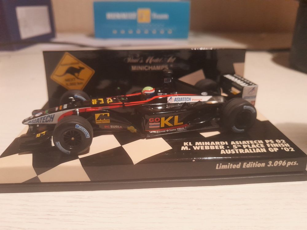 Minichamps 1/43 KL minardi PS 02 Davidson Hungarian GP 2002 400 020122 400020122