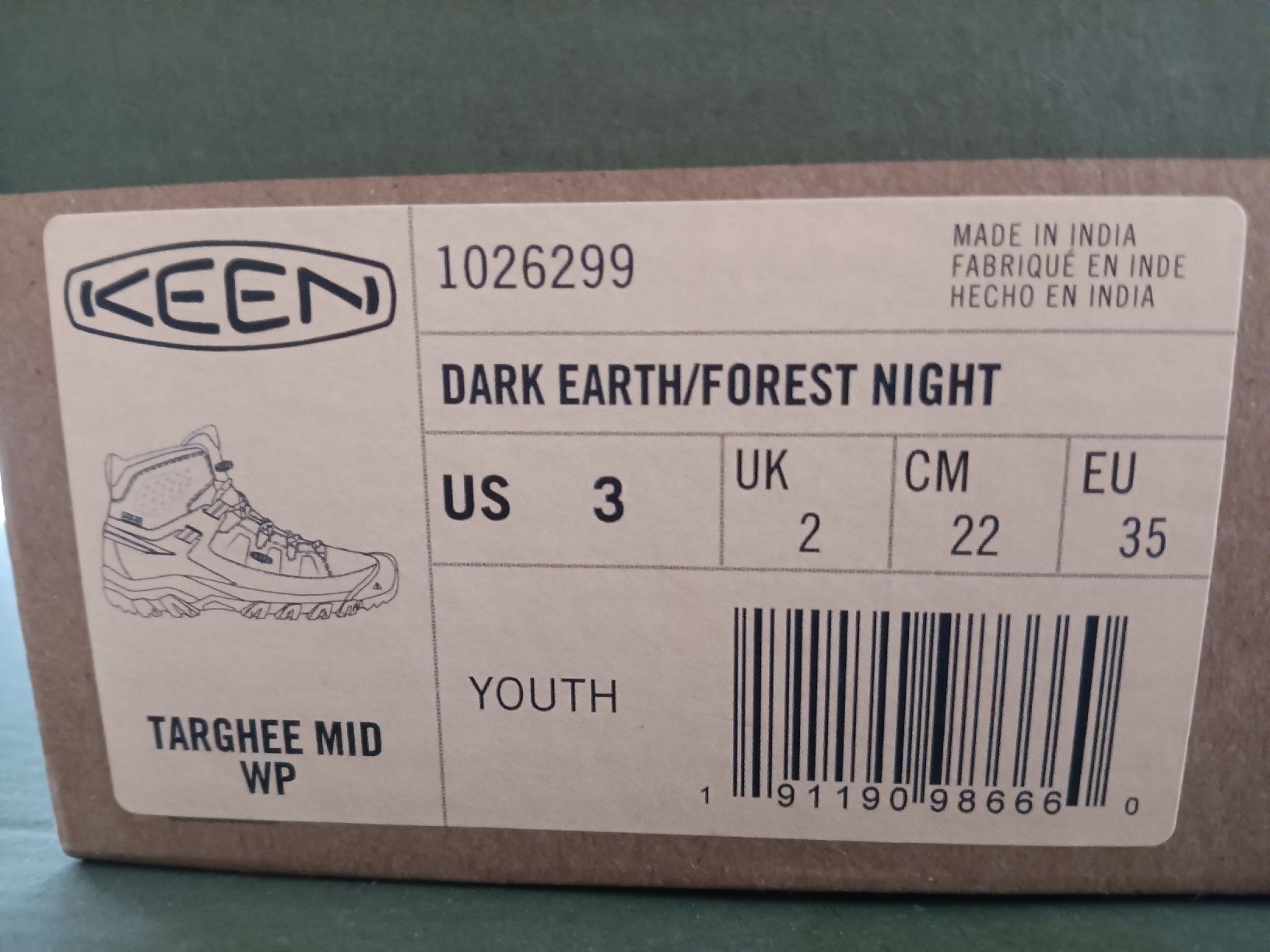 Keen Scarpe per ragazzi: Keen Targhee Mid Wanderschuhe, Gr. 35, NEU – Nuovo e nell'imballaggio originale da Kappel SO venduto da Flo25 3