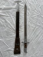 Faschinenmesser 1914 (Tiefe Nummer) mit Lederscheide 