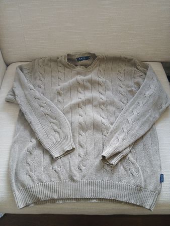 BSCS Beige Cable Knit Sweater - Men's Size Medium! Nice!