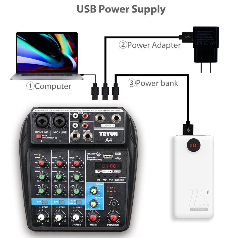 Console di mixaggio: Sound Mischpult Bluetooth Rekord Computer USB Audio mixer – Usato da Malans GR venduto da BUYBEST-Schweiz 4