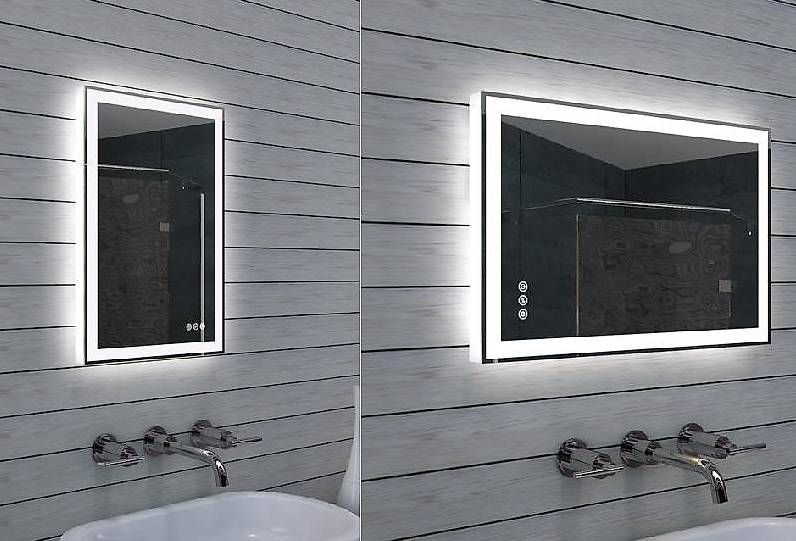 Specchi: LED Lichtspiegel 40x60x mit Multifunktions-Touchschalter – Usato da Dintikon venduto da mom_bjq6