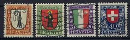 Pro Juventute Serie 1922 Nr. 21-24 gest. SBK60.-