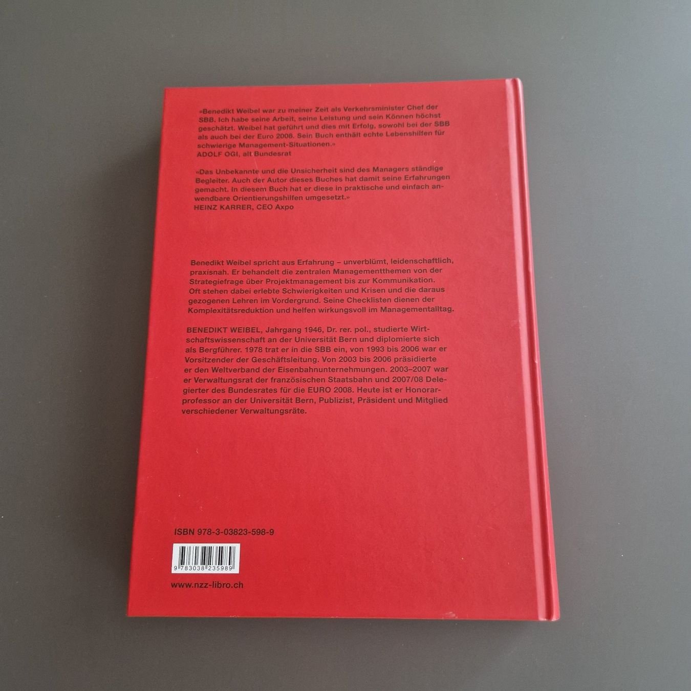 Livres: Buch zu Management - Benedikt Weibel – Neuf (Voir description) à Fahrwangen par Thylll 1