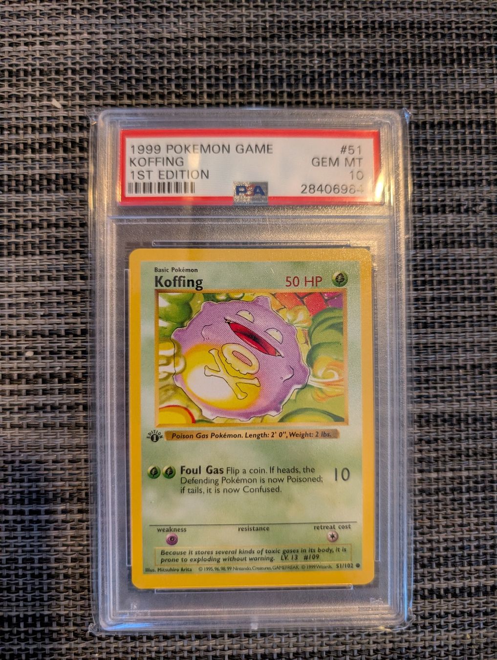 Pokémon Carte collezionabili: Koffing 1st Edition 1999 PSA 10 – Usato da Schaffhausen venduto da andres1988