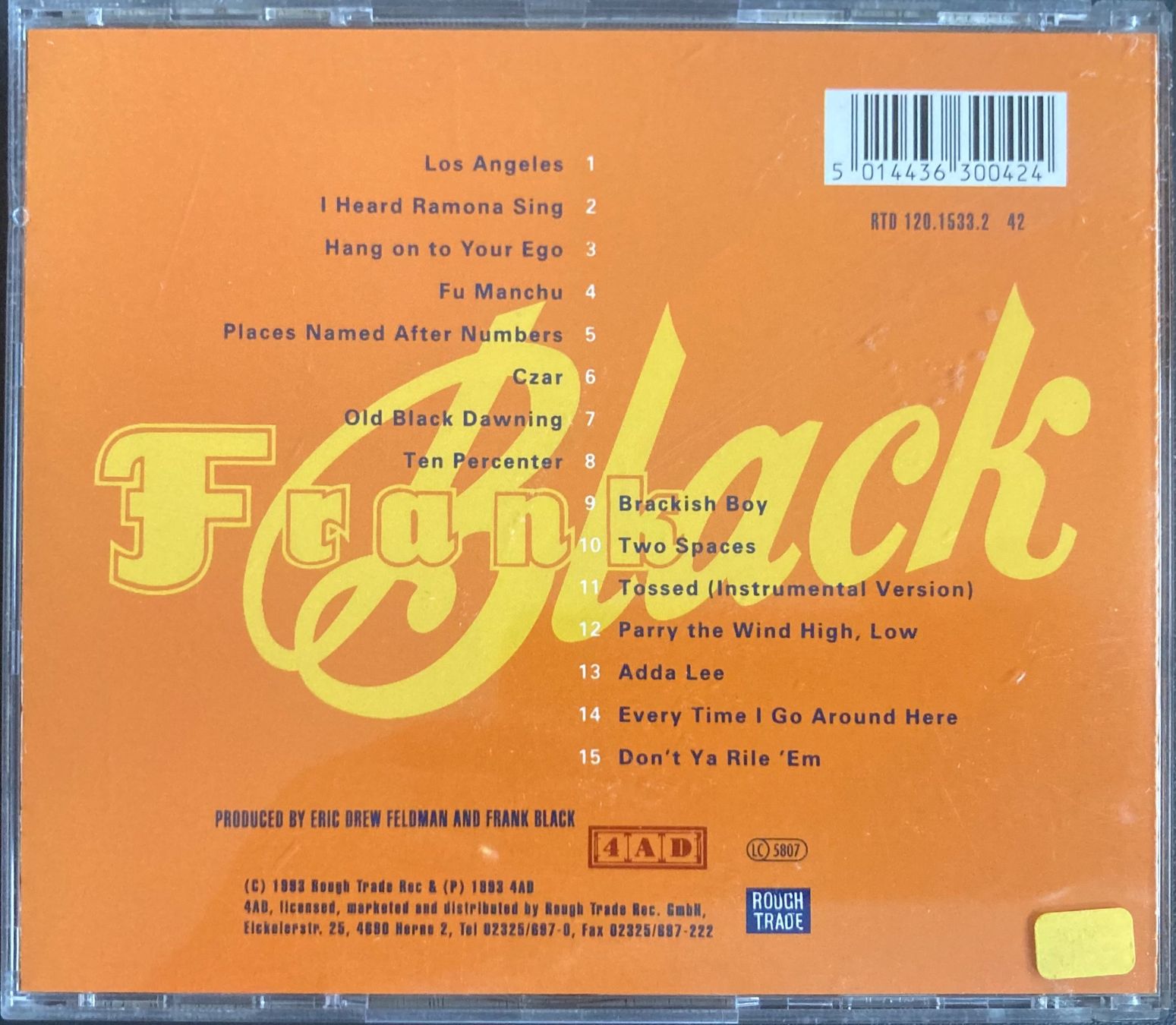 CDs: FRANK BLACK - FRANK BLACK – Gebraucht aus Poliez-Pittet von Newtown-Records 1