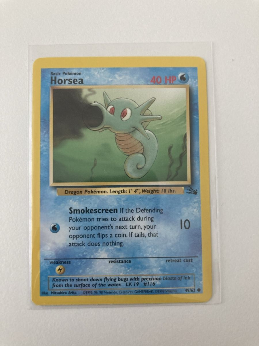 Pokémon Carte collezionabili: Horsea 49/62 - Fossil EN – Nuovo (secondo la descrizione) da Wohlen AG venduto da Liridon22
