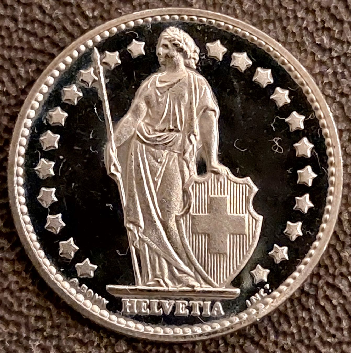 Alle Münzen: 1 Franken 1977 stgl. / aus Münzsatz – Neu (gemäss Beschreibung) aus Arch von coinsandmore 1