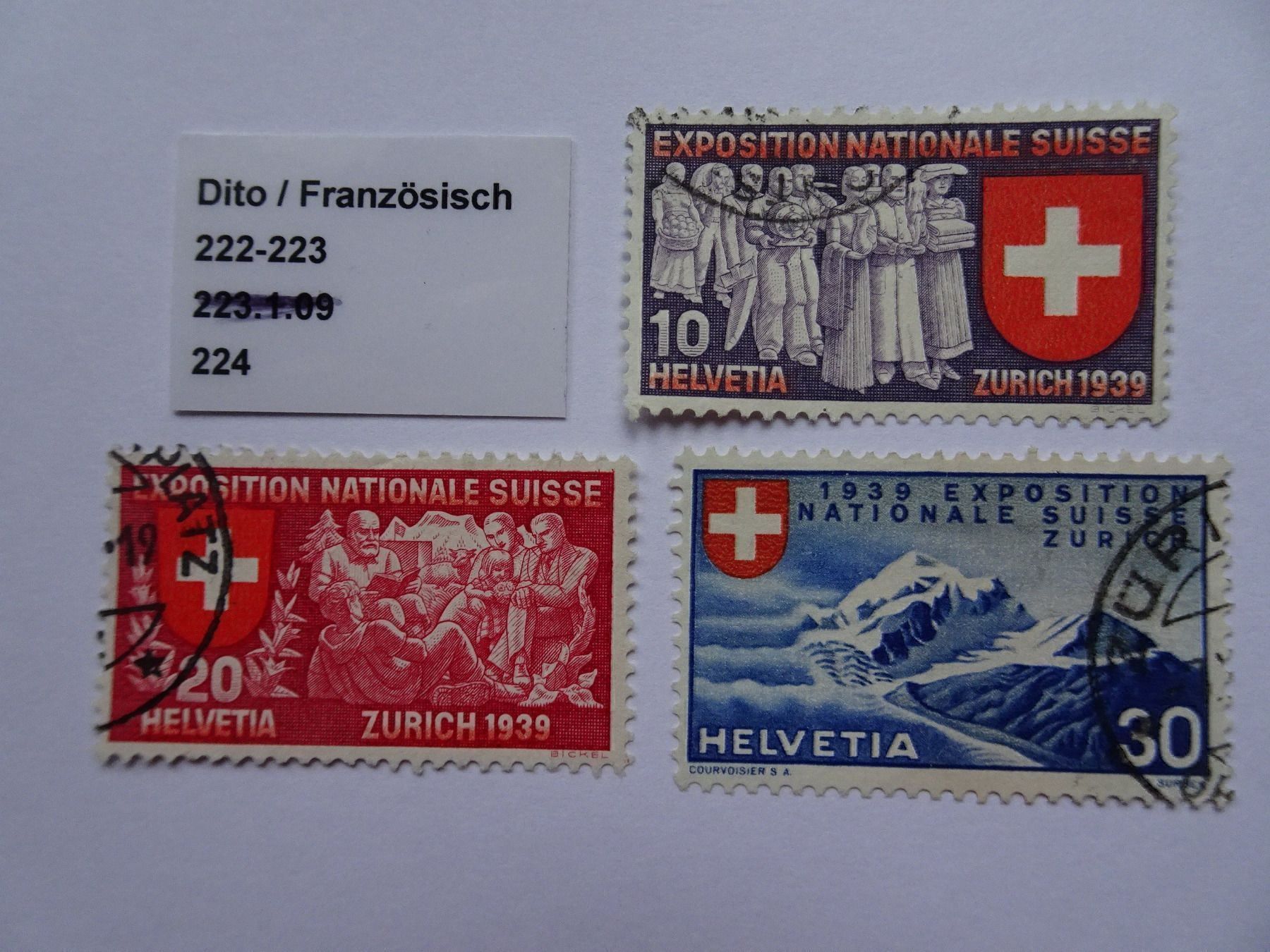 Tutti i francobolli: 1939 Französisch – Usato da Aadorf venduto da Chnorli-Furz