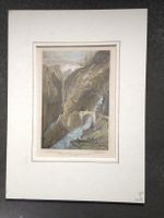 Stahlstich Simplonpass (Wallis) um 1850