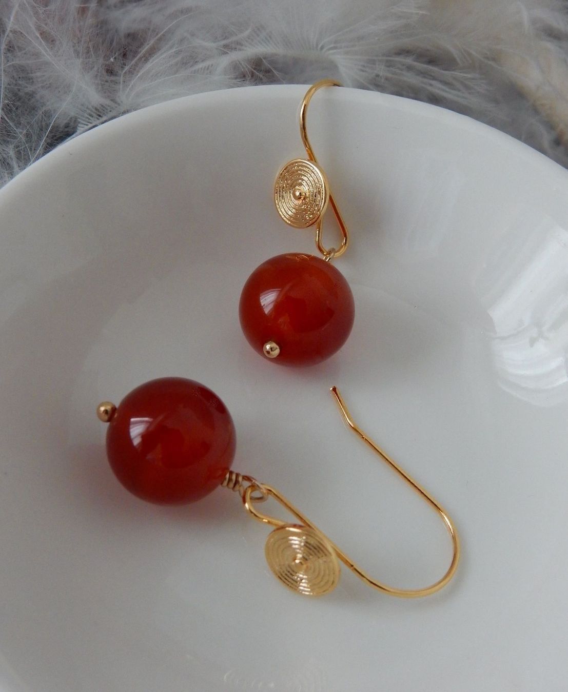 Boucles d'oreille: Karneol Ohrschmuck! – Neuf avec emballage d'origine à Allschwil par Weyli18