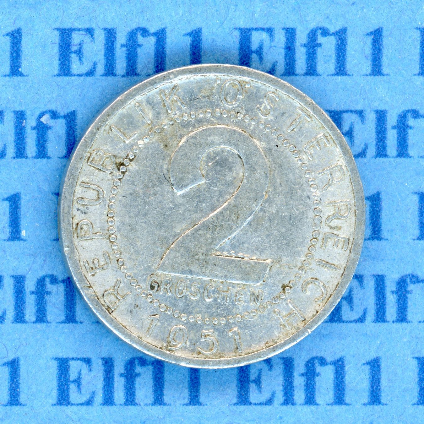 Tutti le monete: ATS___0.02 1951 ss-vz 2 Groschen – Usato da Widnau venduto da Elf11