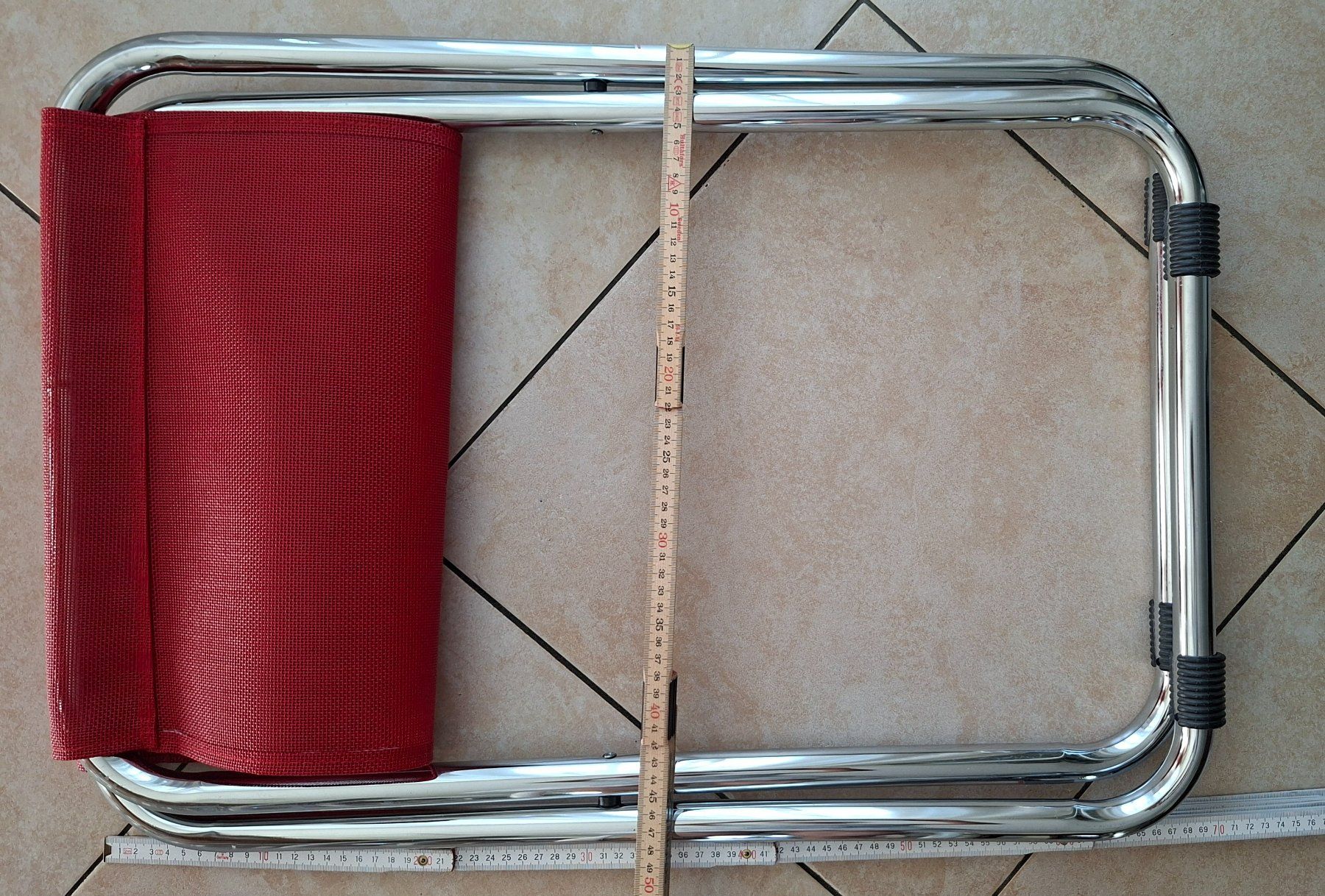 Fiam Hocker: Fiam original Klapphocker rot Metallgestell – Gebraucht aus Opfikon von Diversamente 4