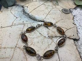 Vintage Bernstein Armband , Sterlingsilber