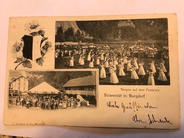 Ansichtskarten: Burgdorf, Solennität, von 1903 – Gebraucht aus Niederscherli von Lucia16