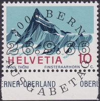 1966, Nr.445 (Finster-Aarhorn) mit ET-Vollstempel +Tab, 22.-