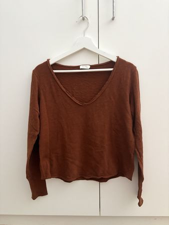 American Vibtage Cotton V-Neck long sleeve