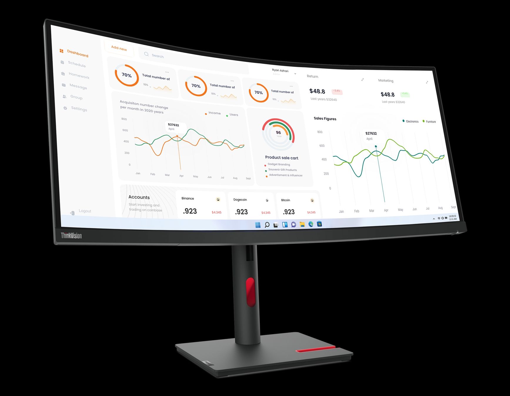 Lenovo Monitore: Lenovo ThinkVision écran incurvé 34" neuf – Neu (gemäss Beschreibung) aus Marly von Redi503