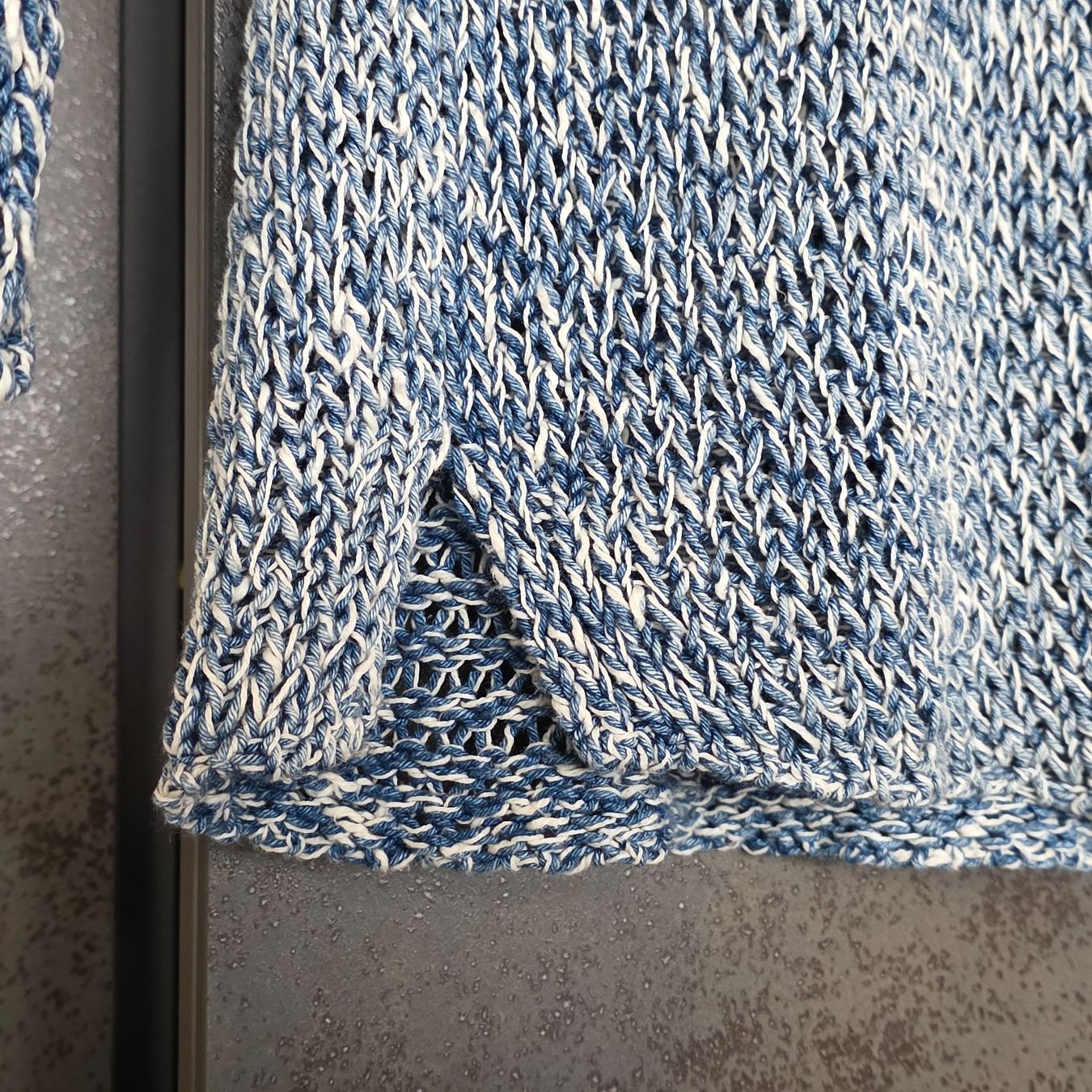 Maglioni & Felpe: 🐸 DENIM & CO LEINEN STRICKPULLOVER PULLOVER BLAU WEISS M – Usato da Môtier (Vully) venduto da Frogs 1