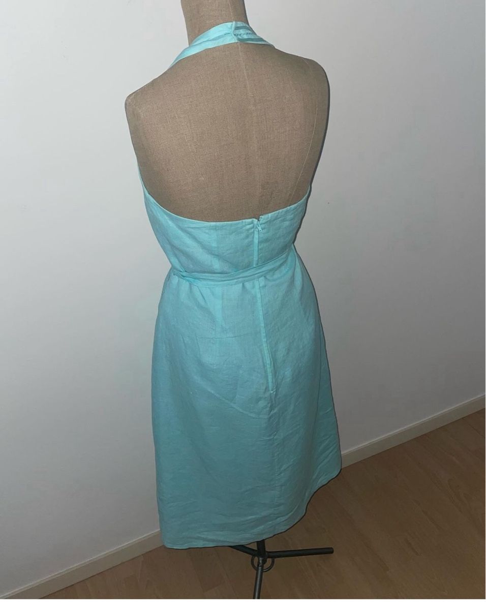H&M Vestiti: Vestito midi turchese lino – Usato da Bellinzona venduto da remarema 1