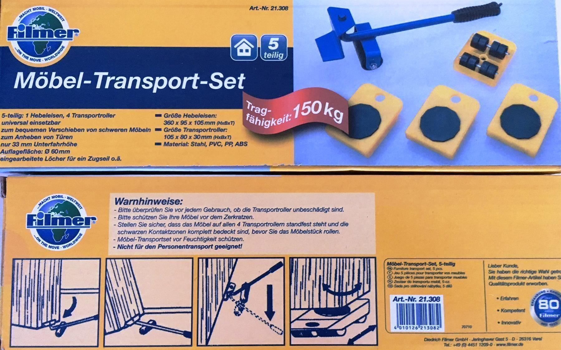 Altro per stoccaggio & trasporto: 5 teiliges Möbel-Transport-Set mit Zughebel – Nuovo e nell'imballaggio originale da St. Gallen venduto da schnaeppchen-preise 1