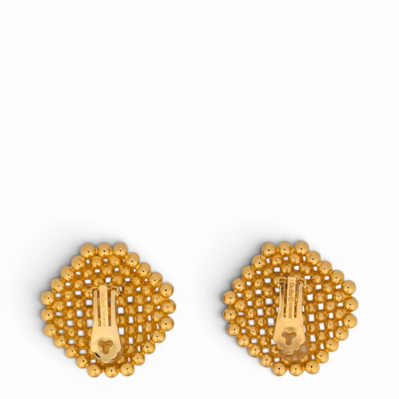Dior Orecchini pendenti & Orecchini a lobo: Christian Dior Ohrclips rund – Usato da Binningen venduto da Designerlabels 3