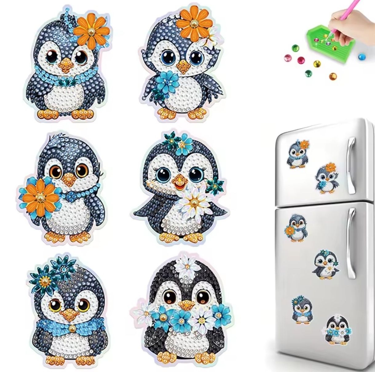 Kit bricolage: Diamant Malerei Sticker Set, Pinguine, DIY – Nuovo e nell'imballaggio originale da Romanshorn venduto da pfimex 2