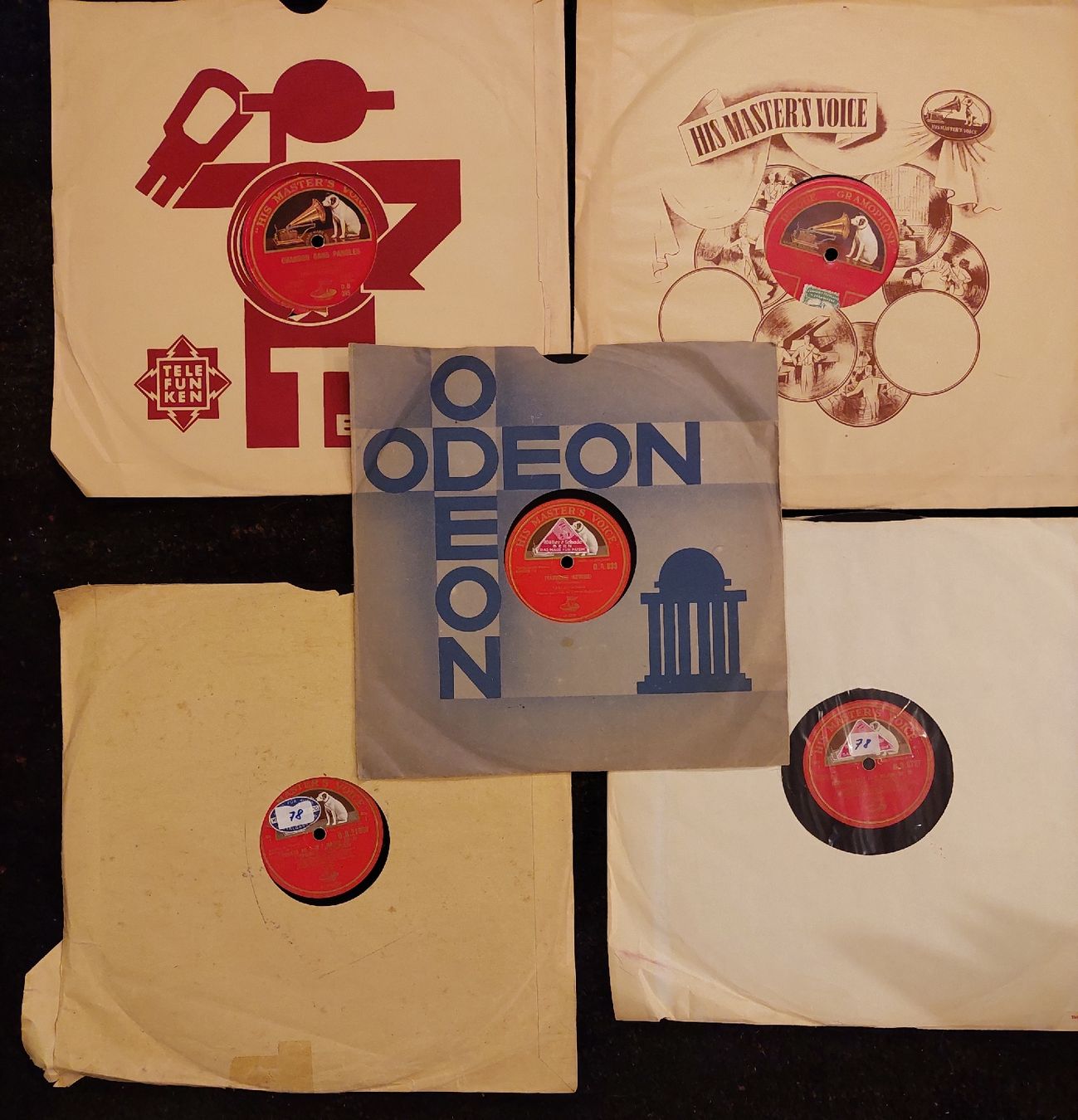 Schallplatten: 8 Schellackplatten mit sehr berühmten Streichersolisten. – Gebraucht aus Zürich von Cortin