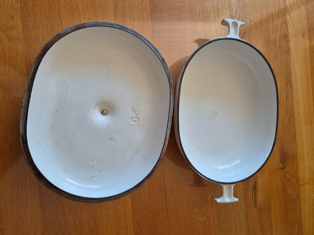 Cocotte fonte émaillée Le Creuset - La mama, Enzo Mari - vintage années
