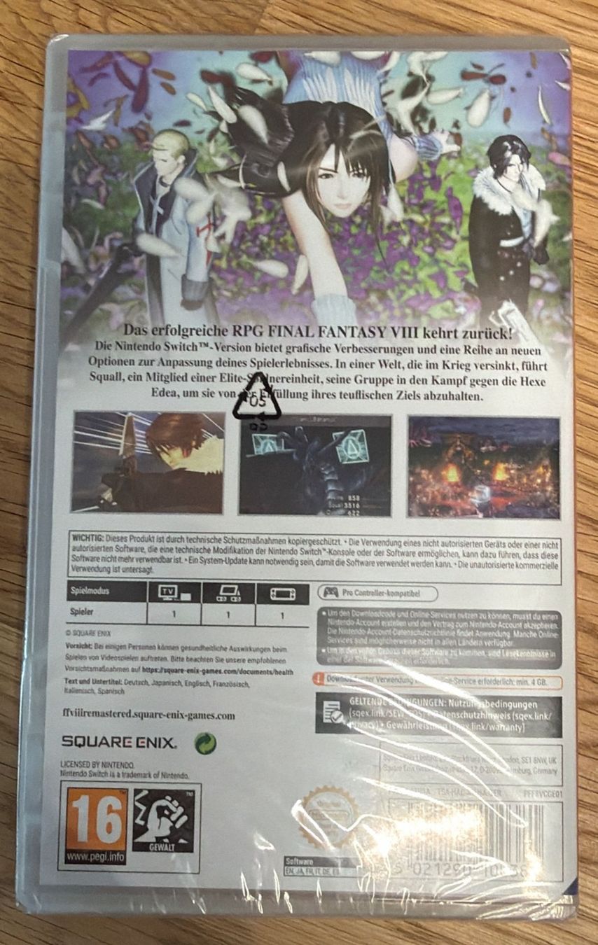Nintendo Giochi: NINTENDO SWITCH FINAL FANTASY VIII REMASTERED – Nuovo e nell'imballaggio originale da Zürich venduto da Frei-Occasionen 1