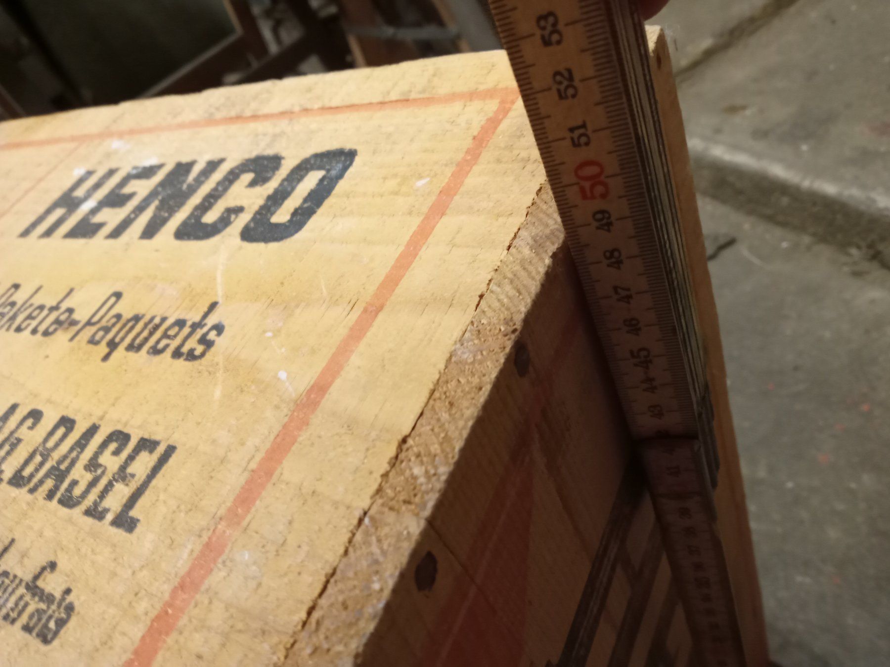 Casse di trasporto: Holzkiste mit werbung Henco Persil – Usato da Prez-vers-Siviriez venduto da Monija70 7