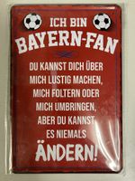 Blechschild FC Bayern Fan – Lustiges Metallschild 20x30 cm