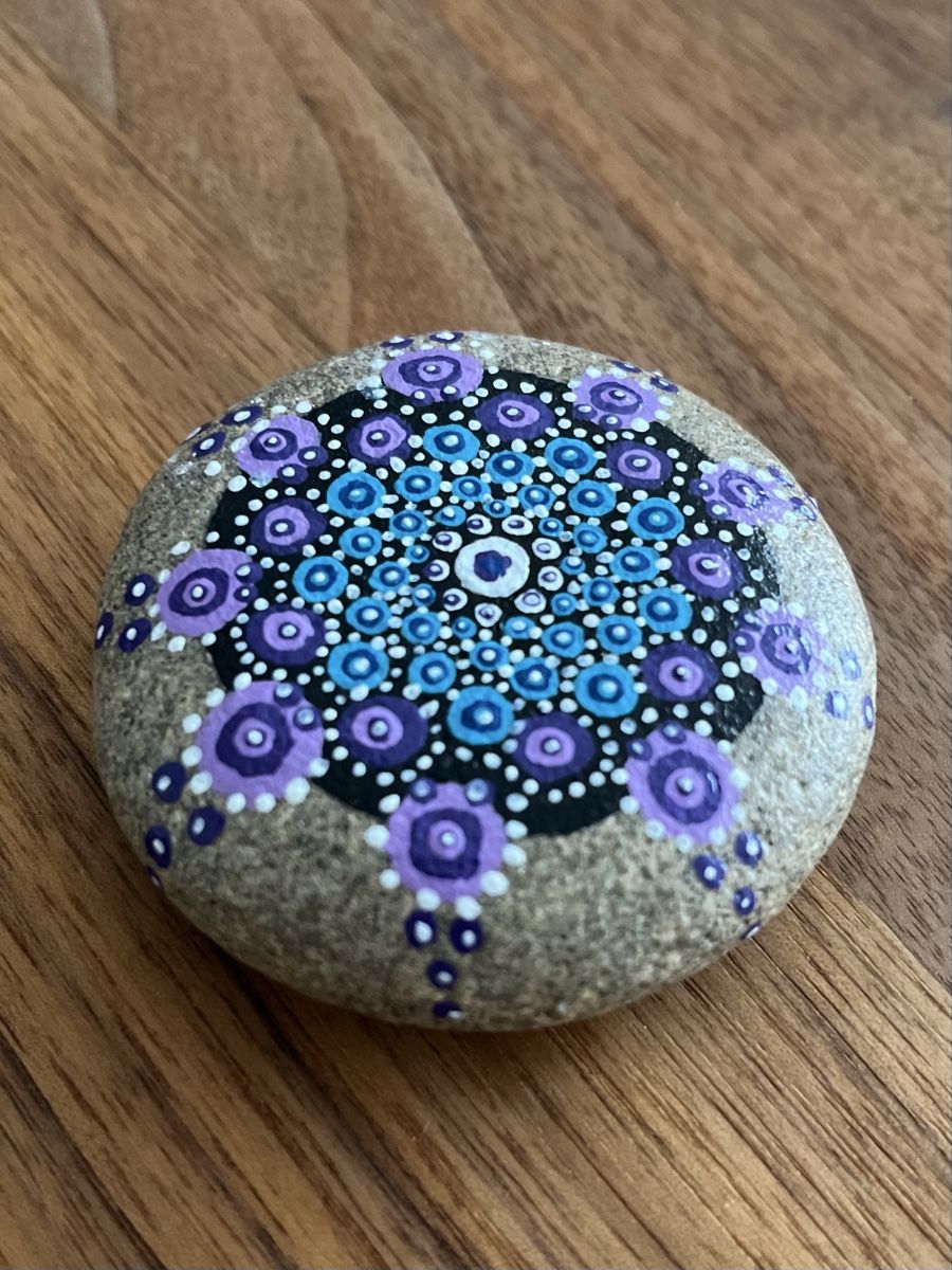 Tutte le decorazioni: Handbemalter Mandala-Stein, Deko, Glücksbringer, Geschenk – Nuovo e nell'imballaggio originale da Luzern venduto da sil_v7yf 1