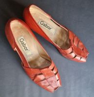 Gabor Sling-Pumps Echtleder Gr. 38 rot top Zustand!