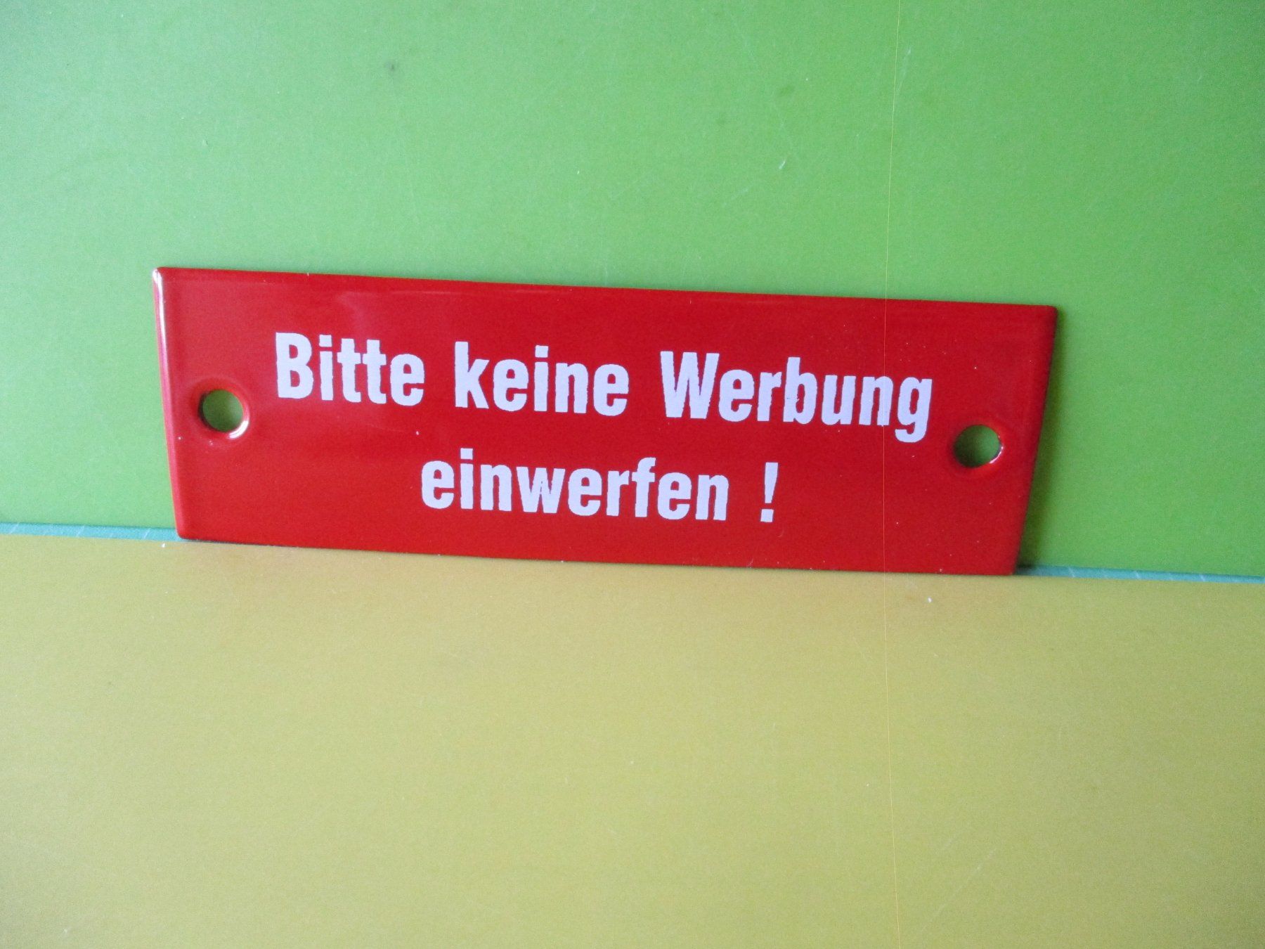 Insegne: Bitte keine Werbung einwerfen!  Emailschildli – Usato da Ottikon Gossau ZH venduto da hokuspokus