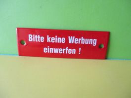 Bitte keine Werbung einwerfen!  Emailschildli
